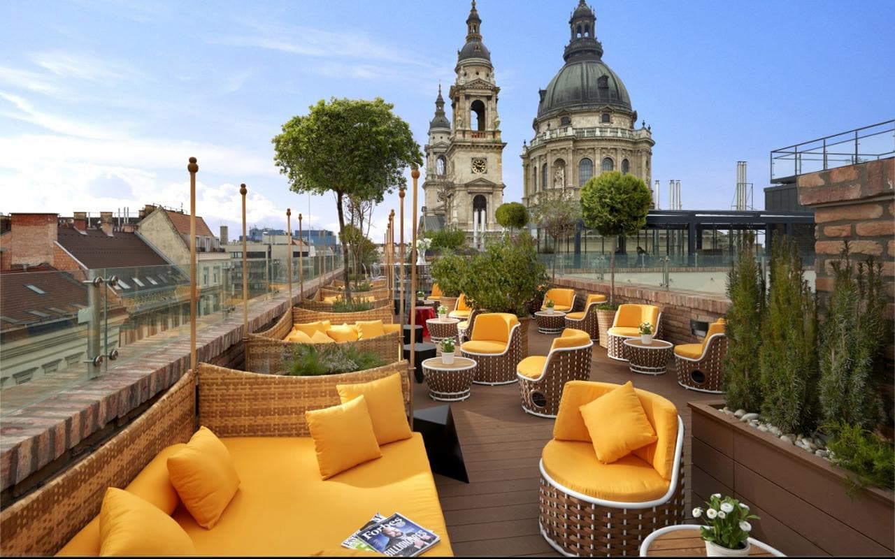 The best boutique hotels in Budapest, including music-themed suites and rooftop bars with Danube views