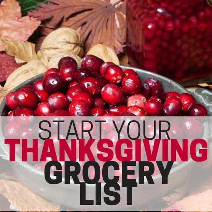Make a Thanksgiving Shopping List