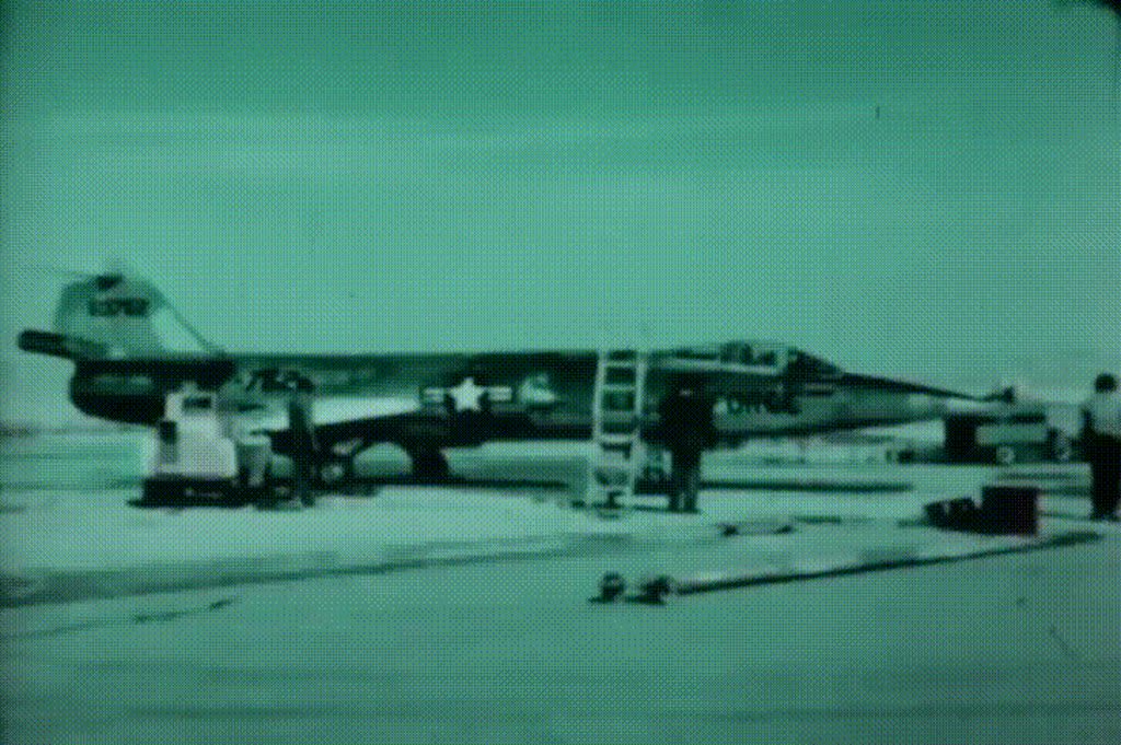 Lockheed NF-104A mixed power aerospace trainer with a liquid fueled rocket and reaction control
