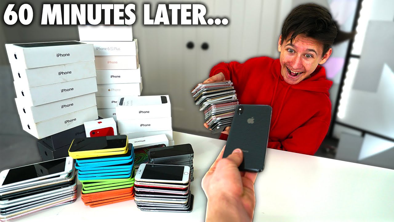 GIVING MY BROTHER an IPHONE Every MINUTE - Challenge