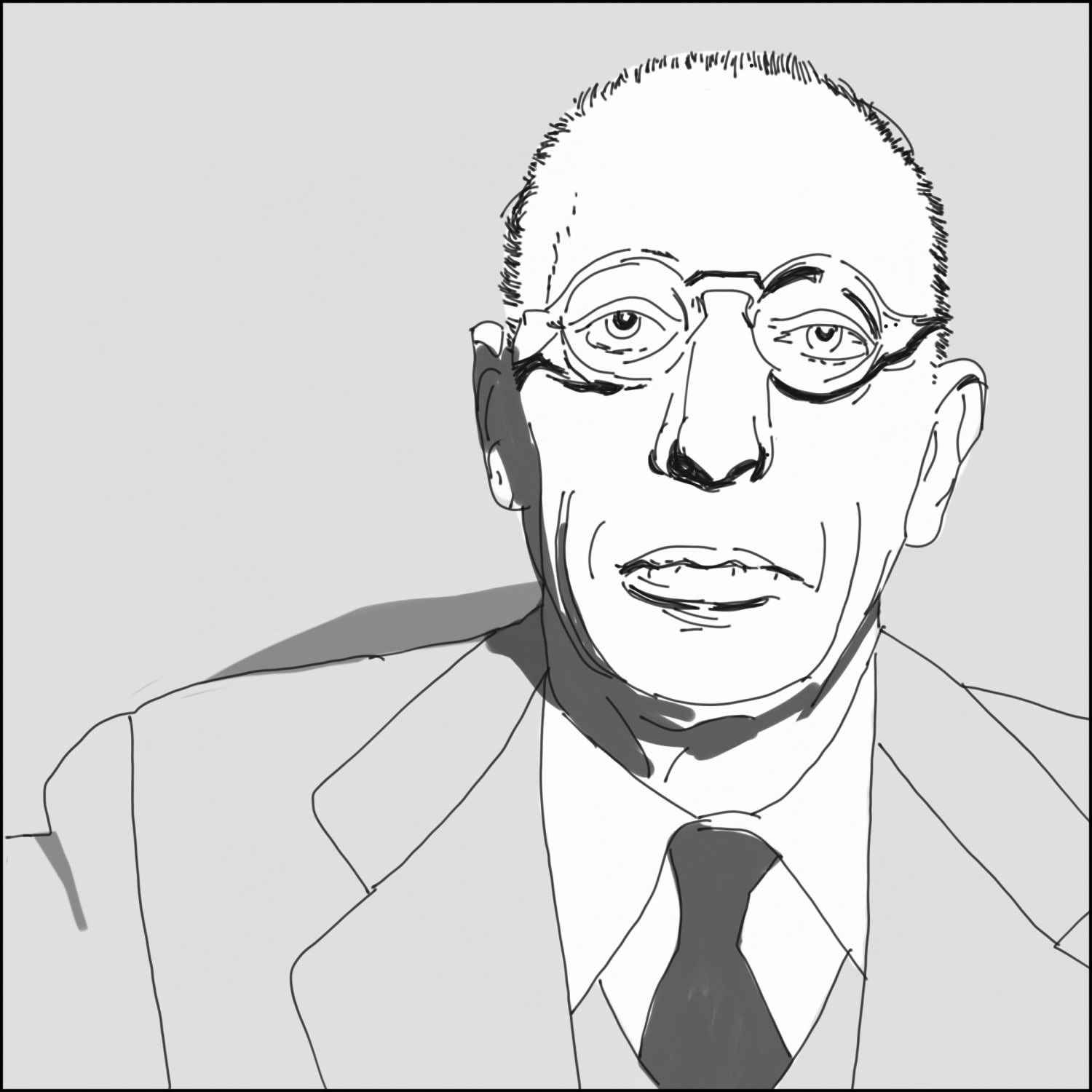 I drew a sketch of Igor Stravinsky