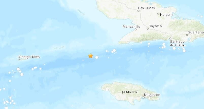 Major magnitude 7.7 earthquake between Cuba and Jamaica