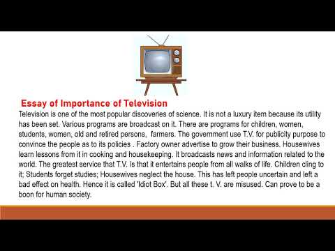 essay on importance of television