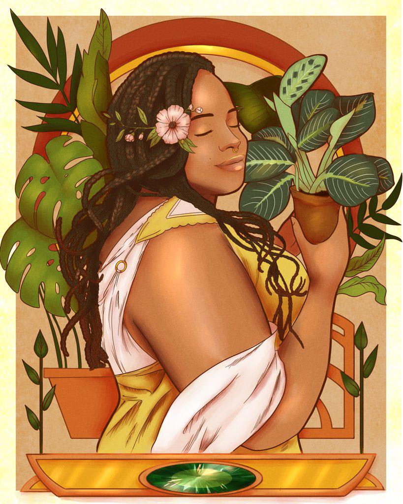 I was asked to draw this gorgeous woman surrounded by house plants. She developed great love for plants during the covid-19 lockdown and it turned a moment of fear into discovering a talent and a hobby. I am very happy with how it turned out.