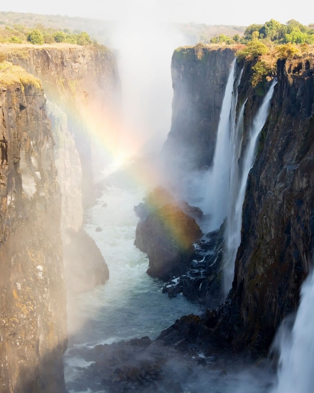 Victoria falls, Zimbabwe, one of the largest waterfalls in the world