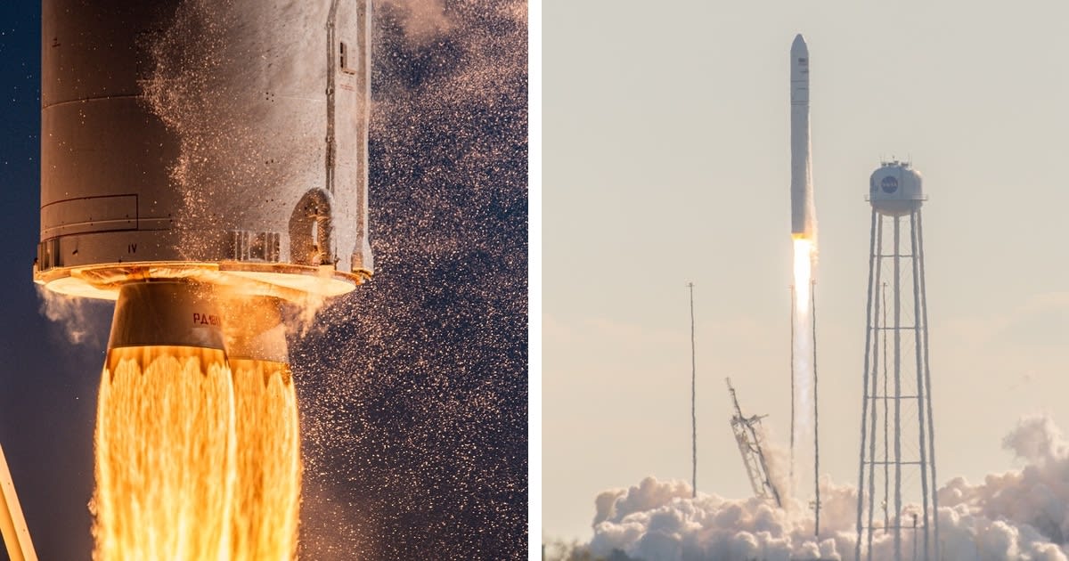 These Fiery Photos Capture Every Sparking Detail of the Antares Rocket Launch