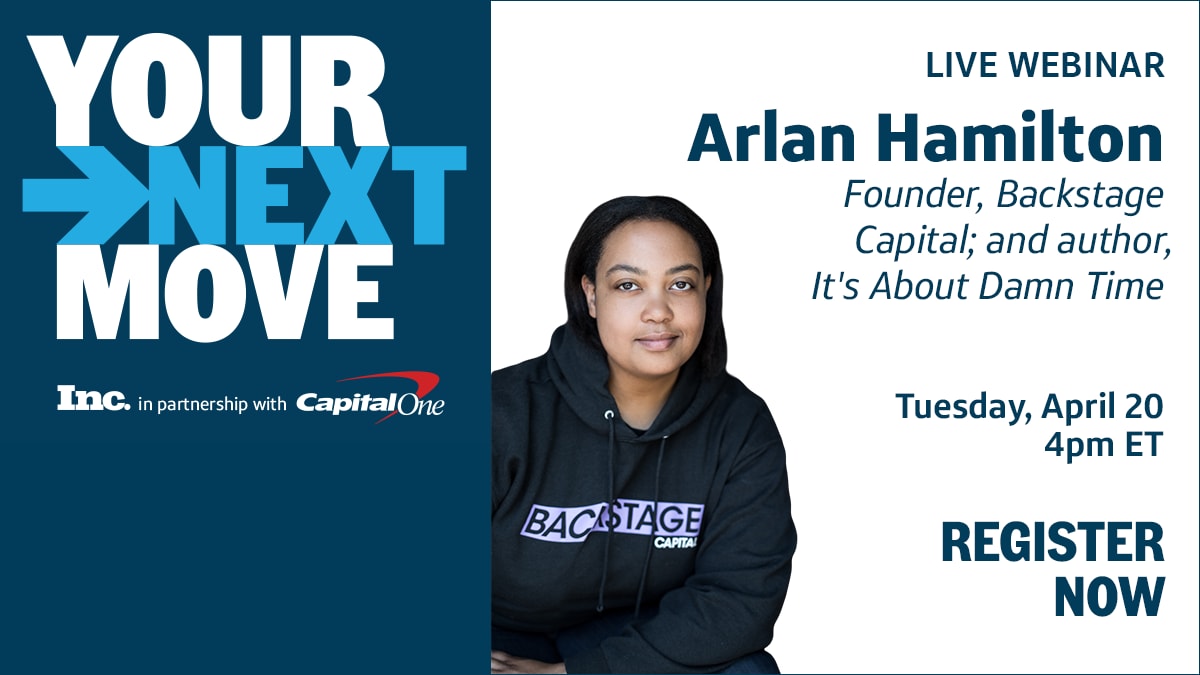 Your Next Move with Arlan Hamilton - Live Webinar 4/20 at 4:00 PM ET