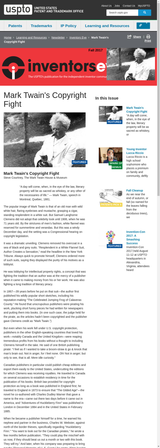 Mark Twain's Copyright Fight