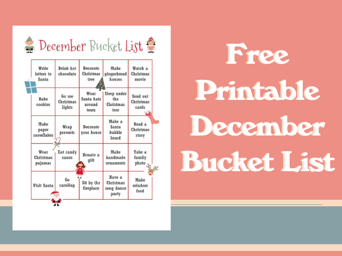 Free December Bucket List Printable