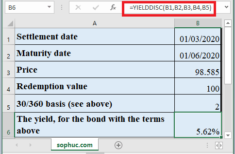 How to use YIELDDISC Function in Excel