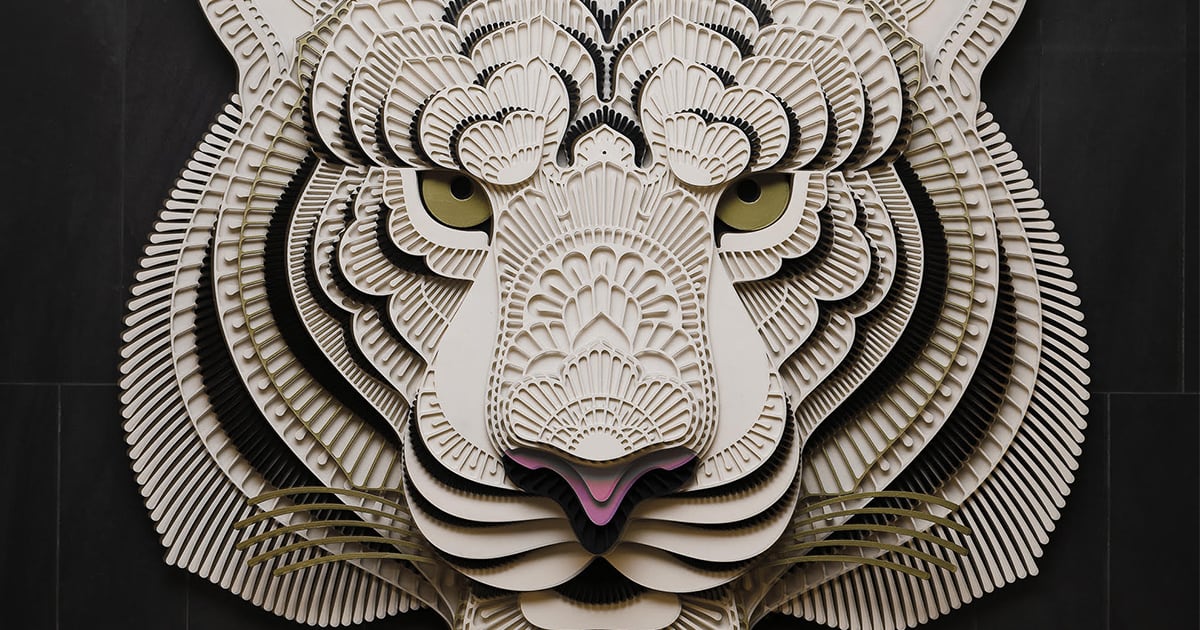 Detailed Portraits of Animals Combine Intricate Layers and Decorative Flourishes