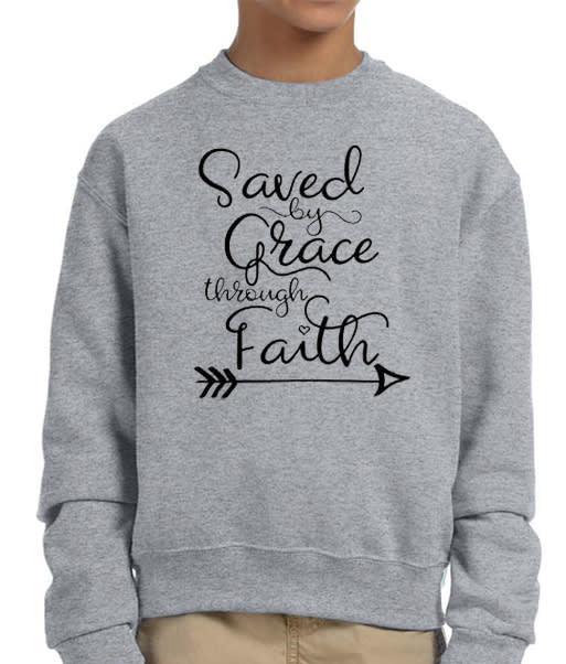 Saved by Grace throught faith cool Sweatshirt