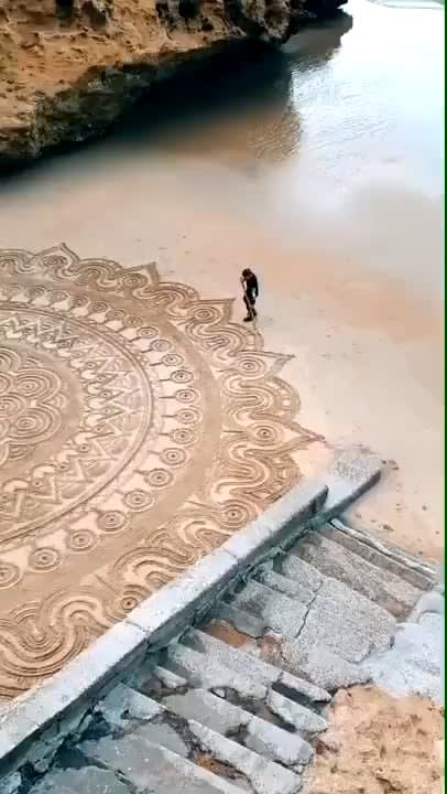 Mandala Art on the Beach