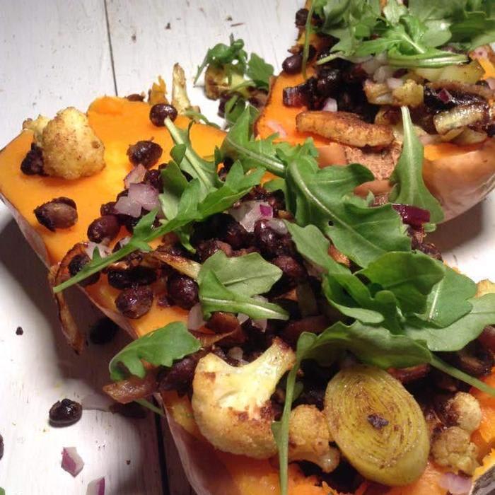 Really simple loaded butternut squash