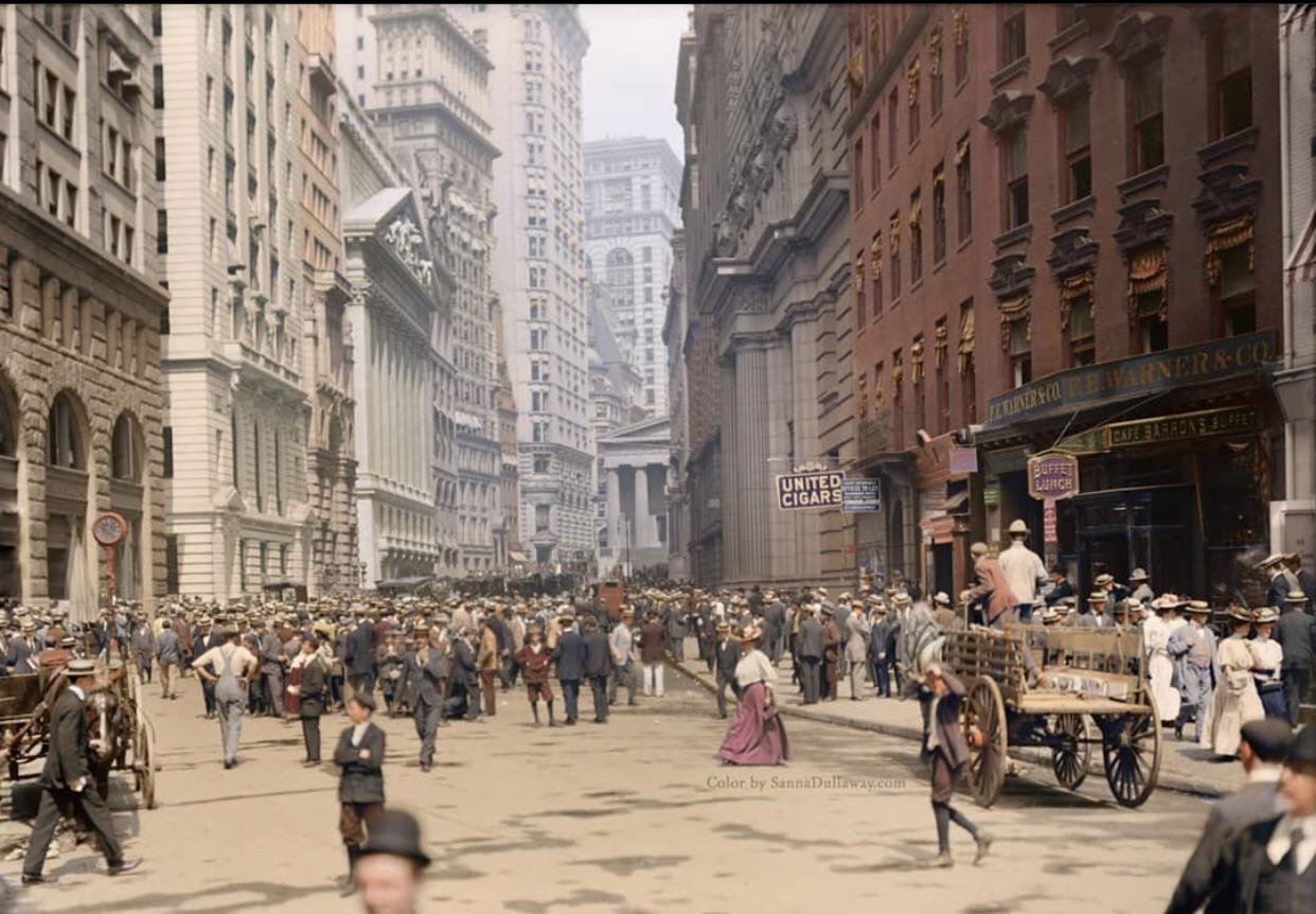 New York City, Broad Street, in the year 1900