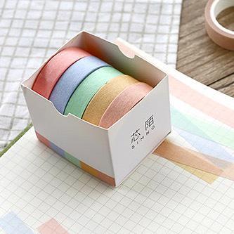 Kawaii Washi Bujo Planner Masking Tape - Pure Color - Cloud Shadow