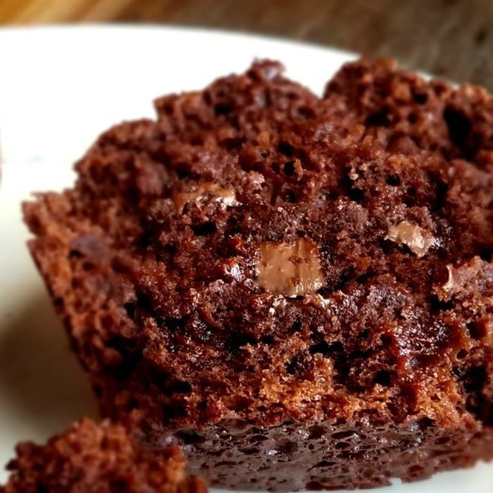 double chocolate chocolate chip muffins