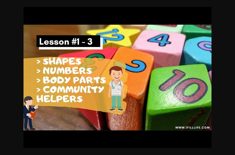 Learning about Shapes, Body Parts, Numbers & Community Helpers for Toddlers