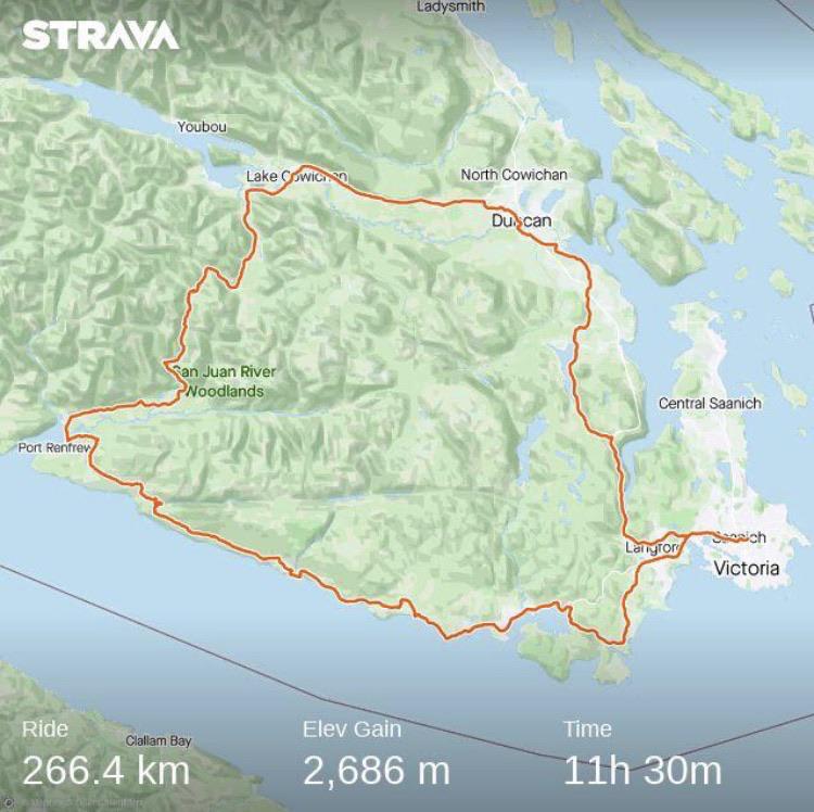 Sunny day for a ride around southern Vancouver Island