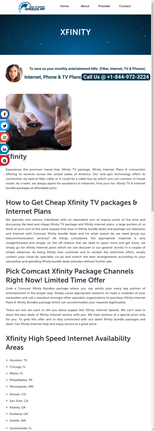Xfinity Internet Plans & TV Packages