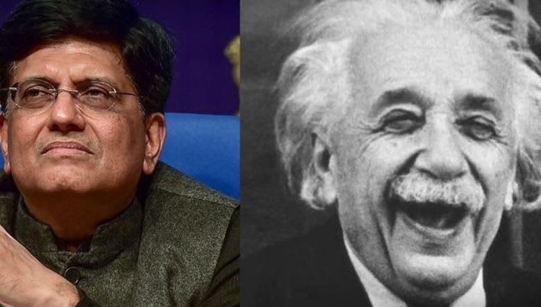 Union Minister Piyush Goyal says Einstein discovered Gravity