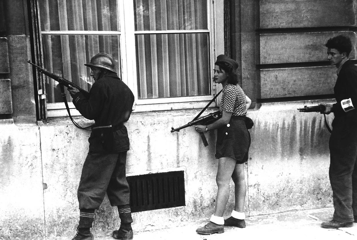 A girl of the French Resistance. Paris, France. August 29, 1944