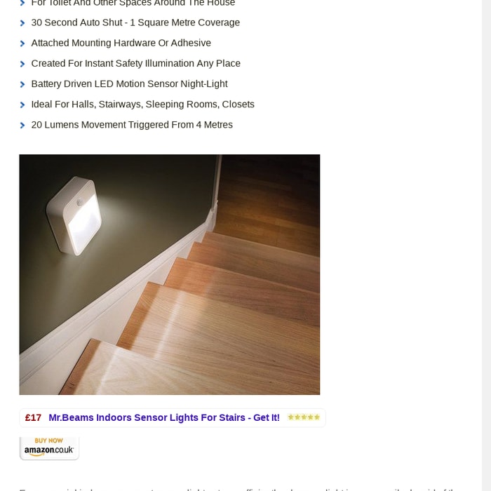 Best Indoor Motion Sensor Lights For Stairs & UK Home Safety