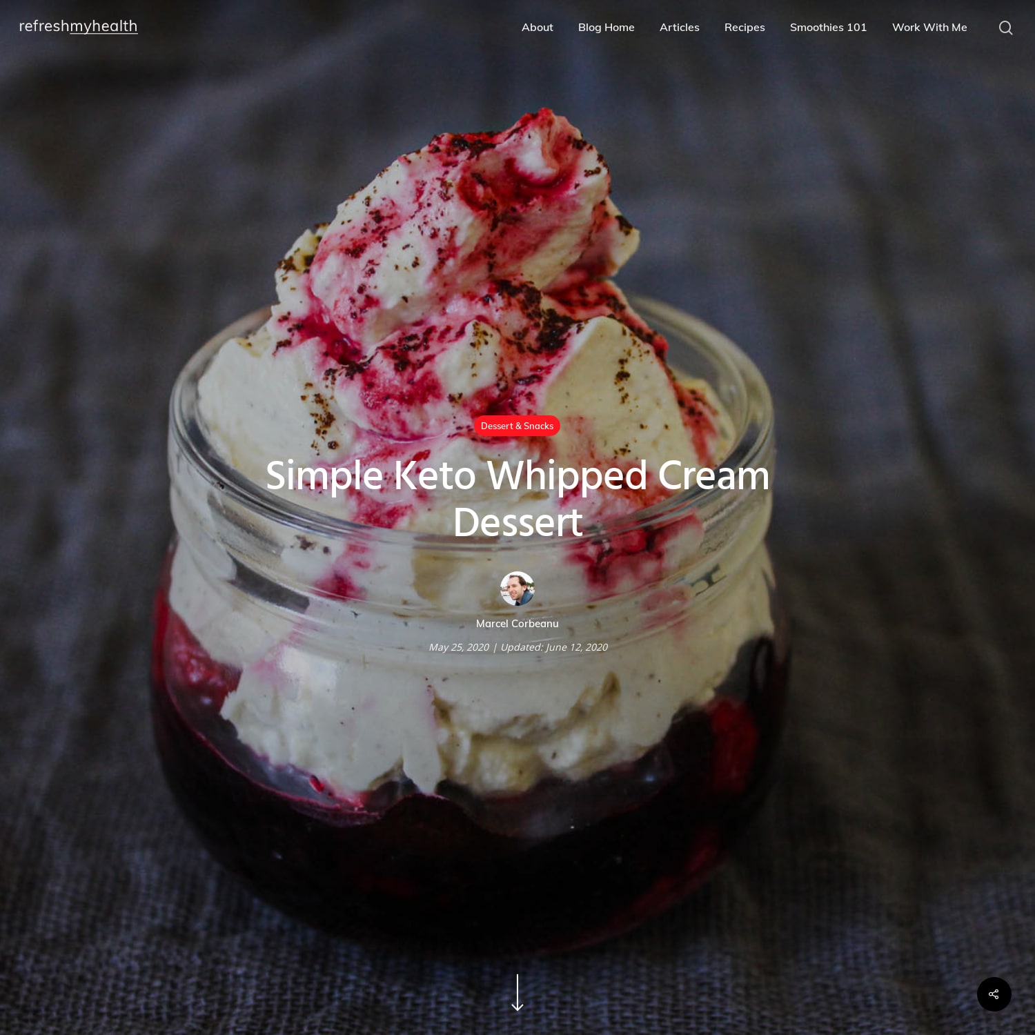 Simple Keto Whipped Cream Dessert