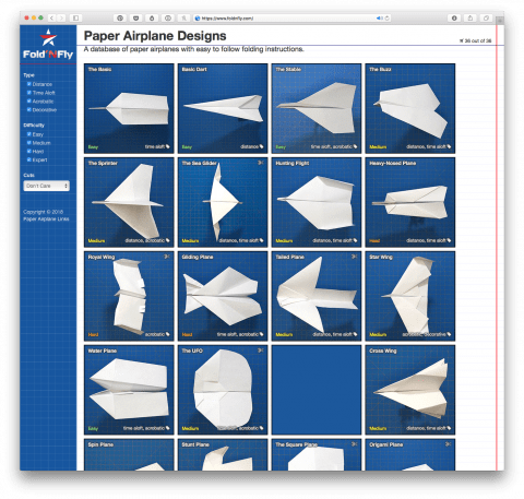 Paper Airplane Database
