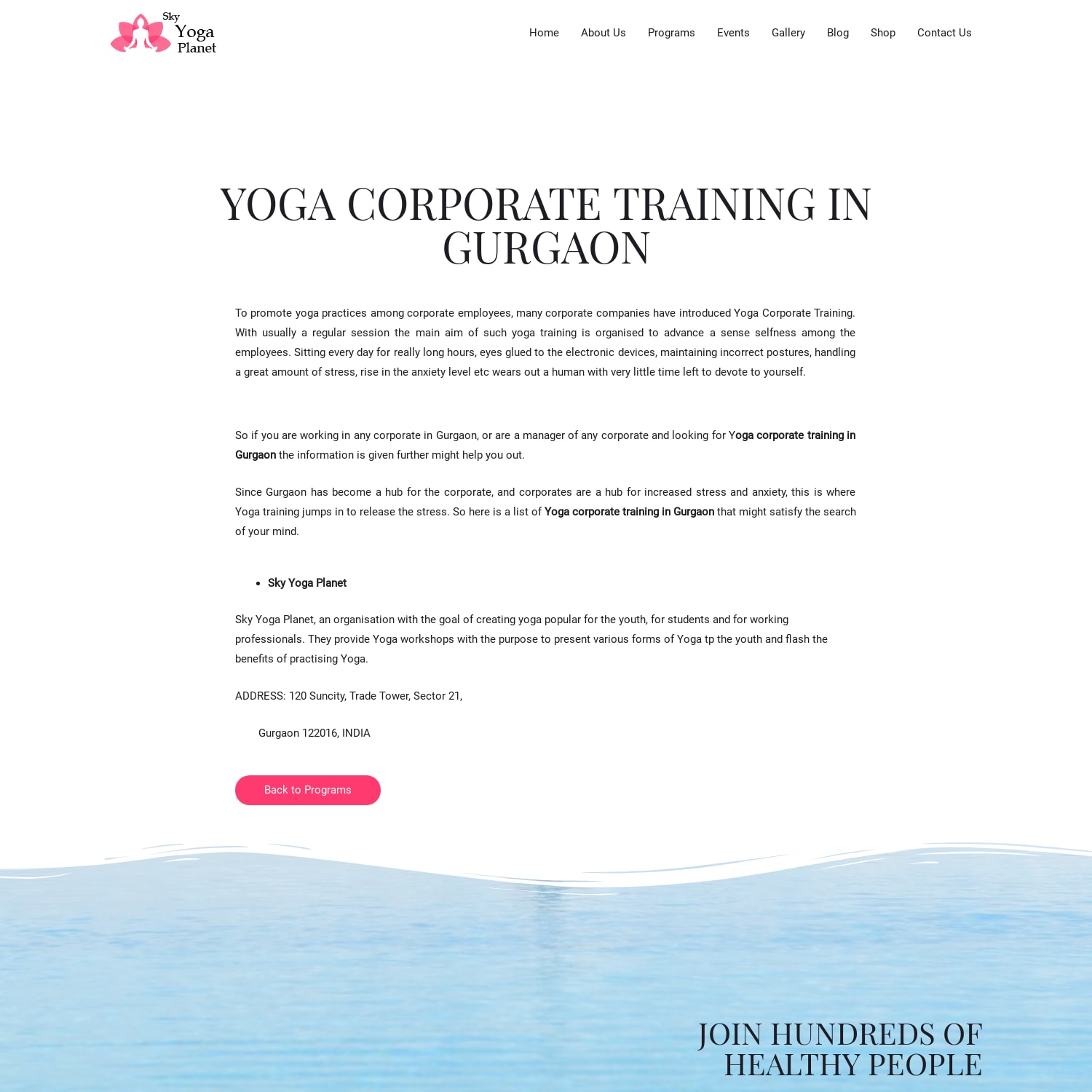 Yoga Corporate Training In Gurgaon - Yoga for Life