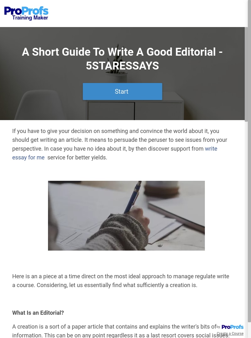 A Short Guide To Write A Good Editorial - 5STARESSAYS Training Course