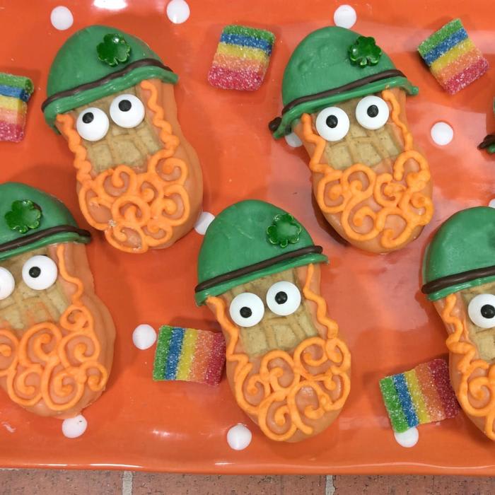 St. Patrick's Day Dessert - Leprechaun Nutter Butters Cookies