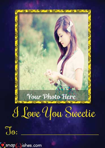 Sweet Love Snap Card - Name Photo Card Maker