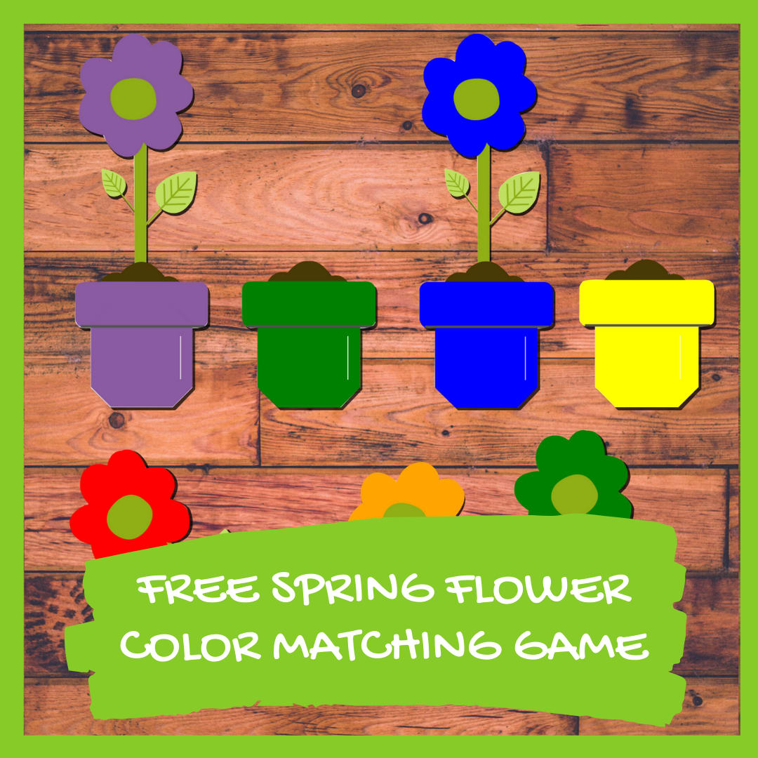 Spring Flower Color Matching Game (free Printable)