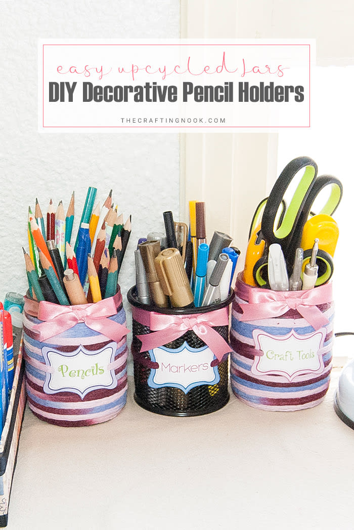 DIY Decorative Pencil Holder (Free Printable)