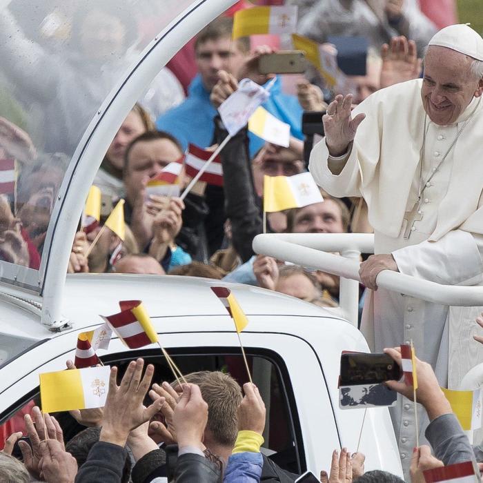 Pope praises Latvia's Christian roots in enduring occupation