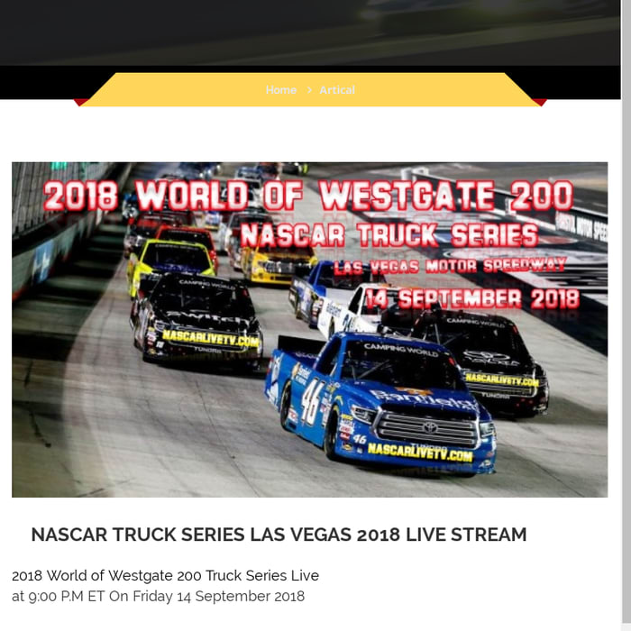 NASCAR Truck Series Las Vegas 2018 Live Stream