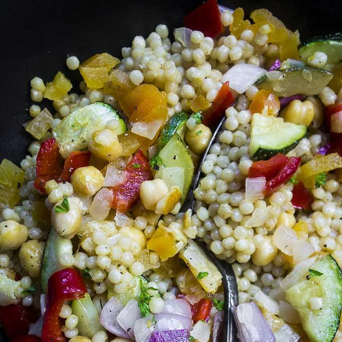 Couscous Salad with Chickpeas and Preserved Lemon