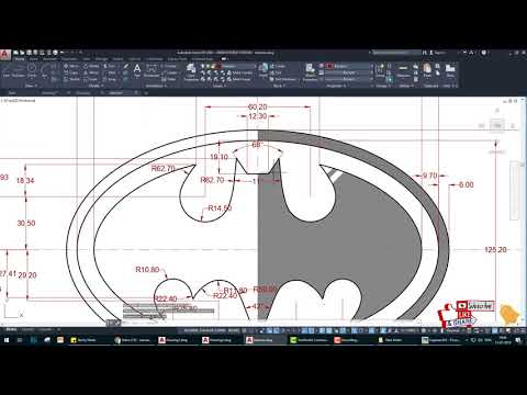 Autocad 2020 batman logo tutorial