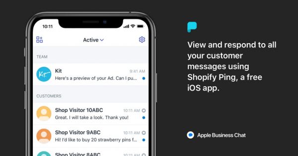 Shopify Ping Pairs With Apple Business Chat for Merchant-Consumer Connection