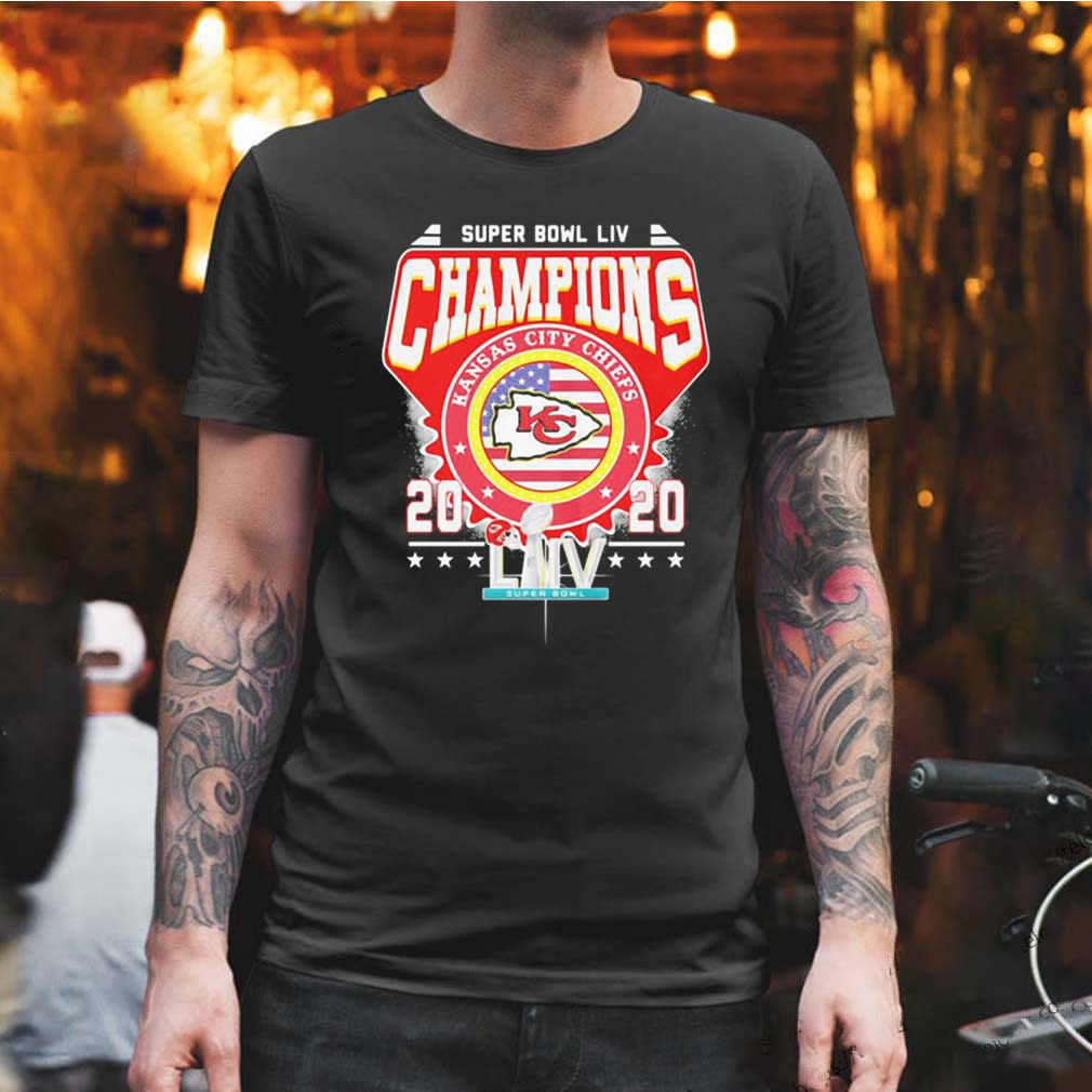 Super bowl liv champions kansas city chiefs 2020 american flag independence day shirt