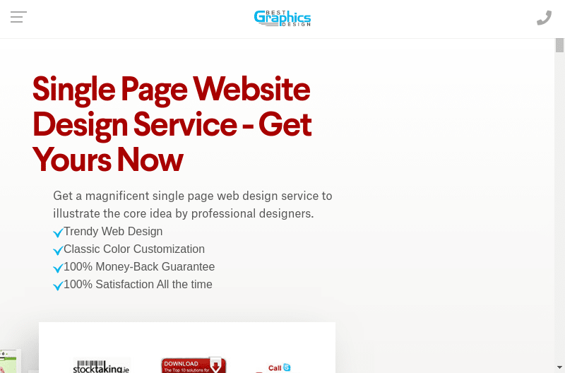 Single Page Web Design Services at Best Graphics Design Agency
