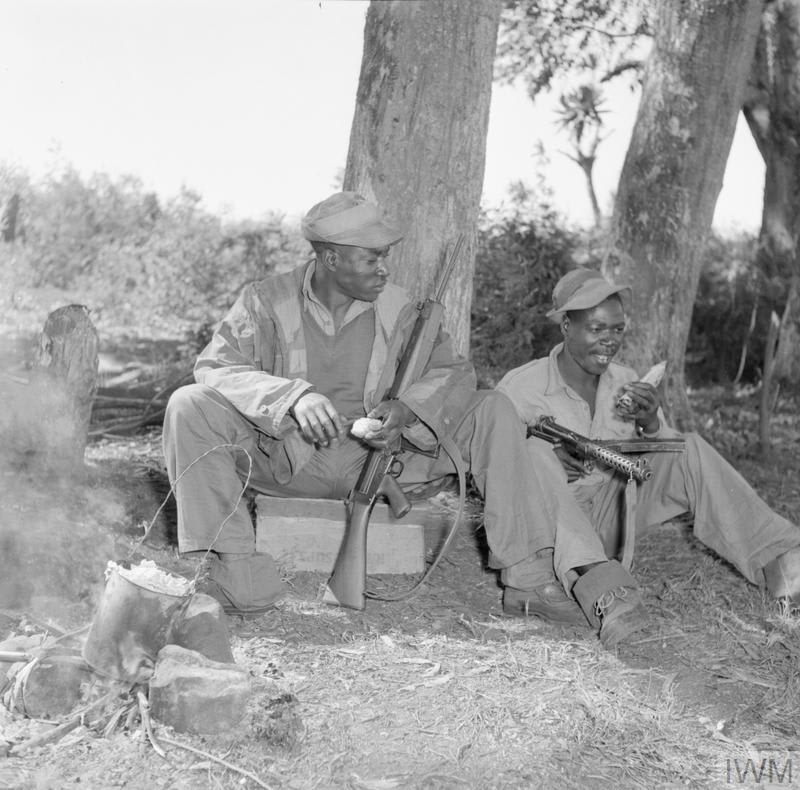 The British Army launched Operation Anvil onthisday in 1954, with mass arrests and detention of Mau Mau suspects in Nairobi. The Kikuyu tribesmen here impersonated Mau Mau in order to gather intelligence for the operation. Find out more: https://t.co/AgKYxQjYmy © IWM MAU 685