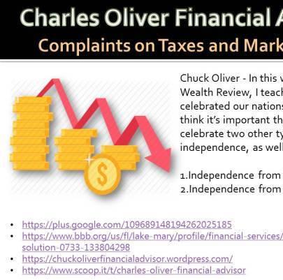 Charles Oliver Financial Advisor - Complaints on Taxes and Market Loss