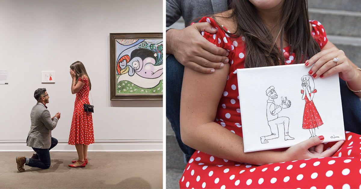 Guy Proposes To His Girlfriend By Hanging His Own Painting At The Metropolitan Museum Of Art