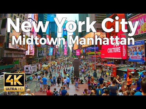 New York City Walking Tour Part 1 - Midtown Manhattan (4k Ultra HD 60fps)