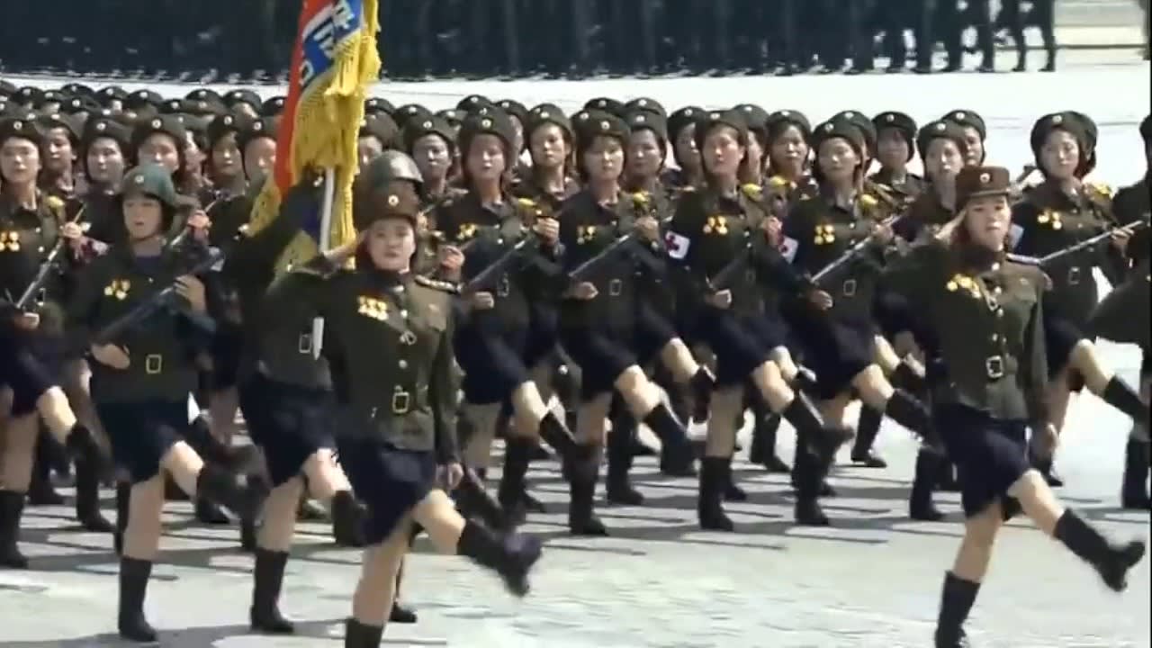 Marching in the North Korean Army