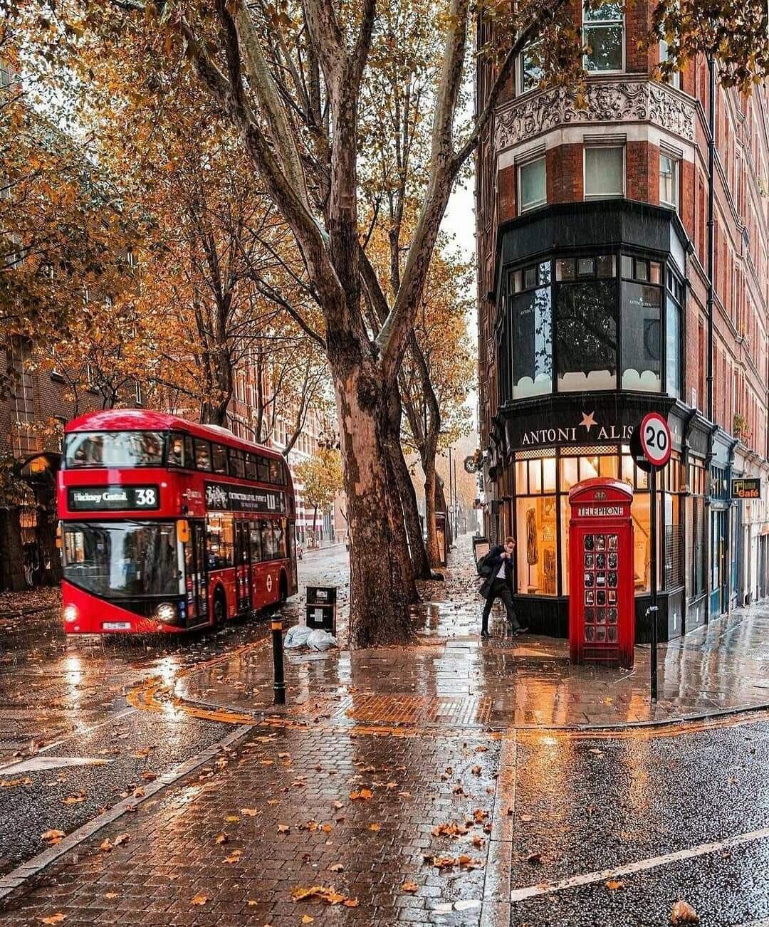Autumn rains London...