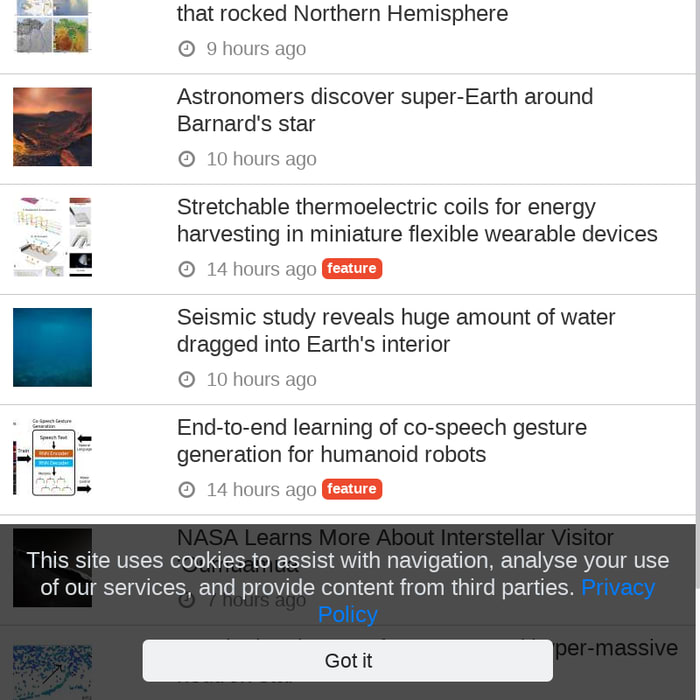 News and Articles on Science and Technology