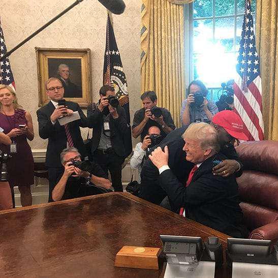 Kanye West At The White House For Lunch With President Trump